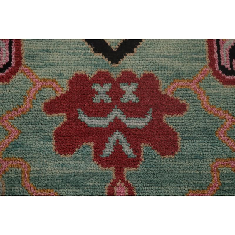 Light Green Heriz-Serapi Oriental Area Rug Handmade Wool Carpet - 8'11"x 11'9"