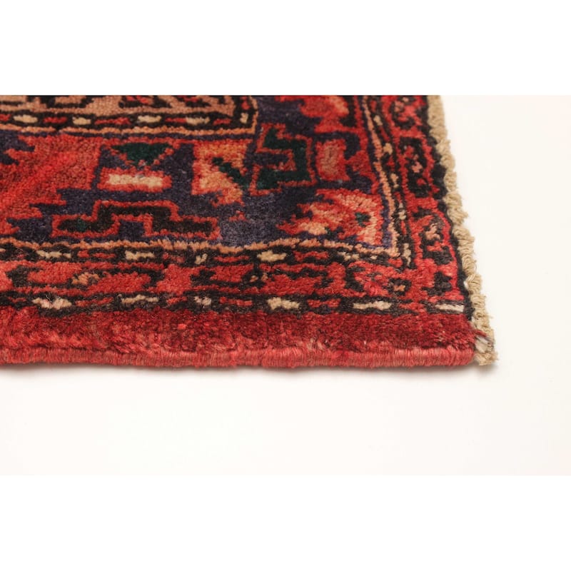ECARPETGALLERY Hand-knotted Andelz Red Wool Rug - 3' 6" x 10' 2"