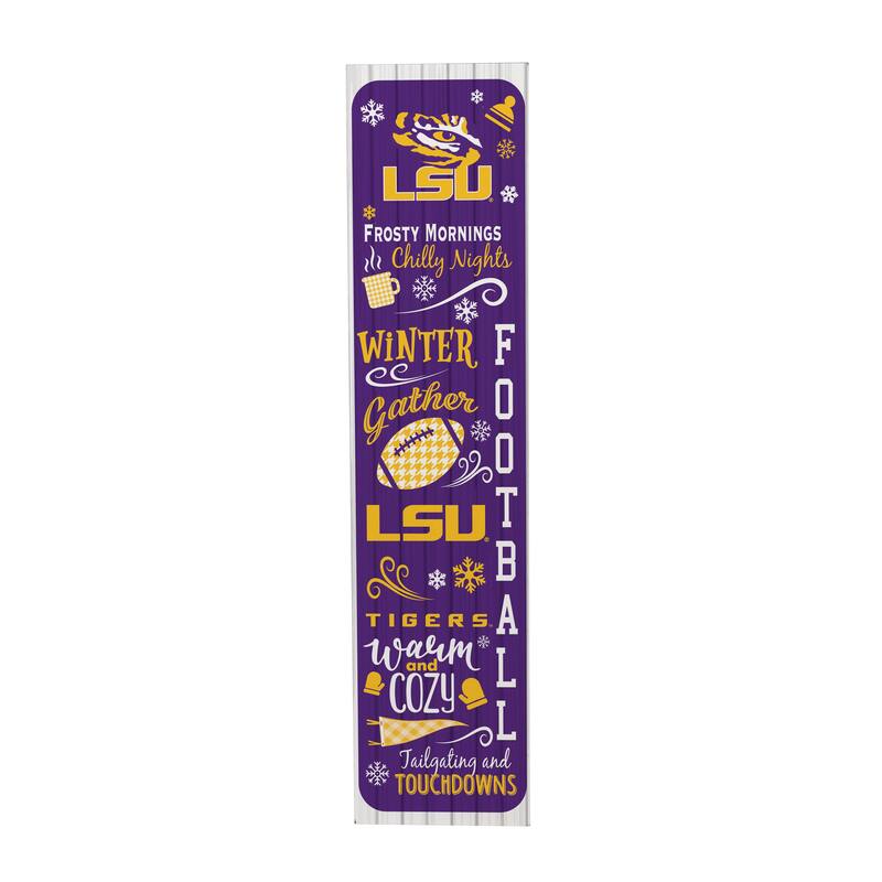 47" Double Sided Seasonal Porch Leaner, Louisiana State University - 47" x 11.25"
