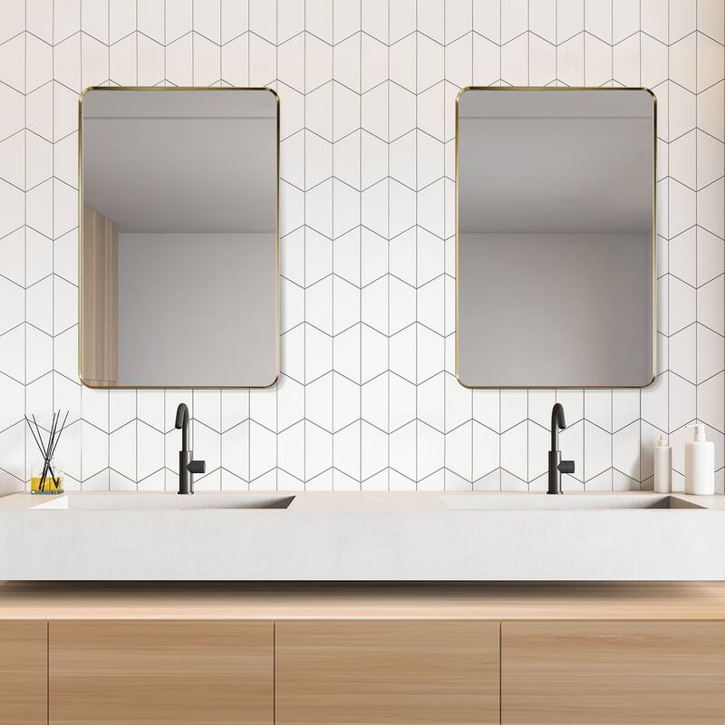 Altair Nettuno Bathroom/Vanity Aluminum Framed Wall Mirror