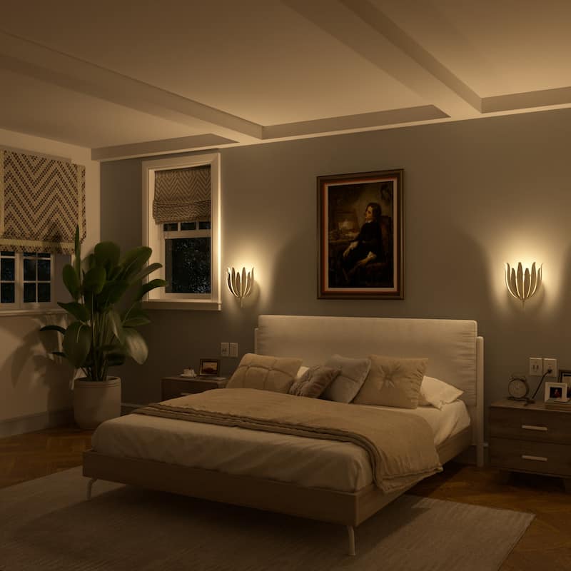 Modern Farmhouse 1-light Maple Leaf Sconce Bathroom Wall Light - N/A
