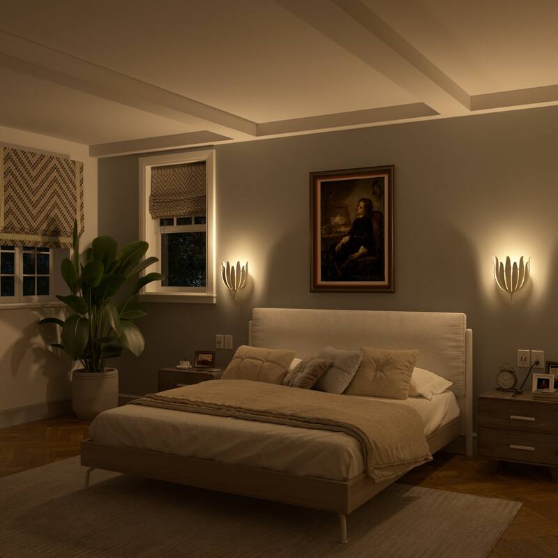 Farmhouse 1-light Maple Leaf Sconce Bathroom Wall Light