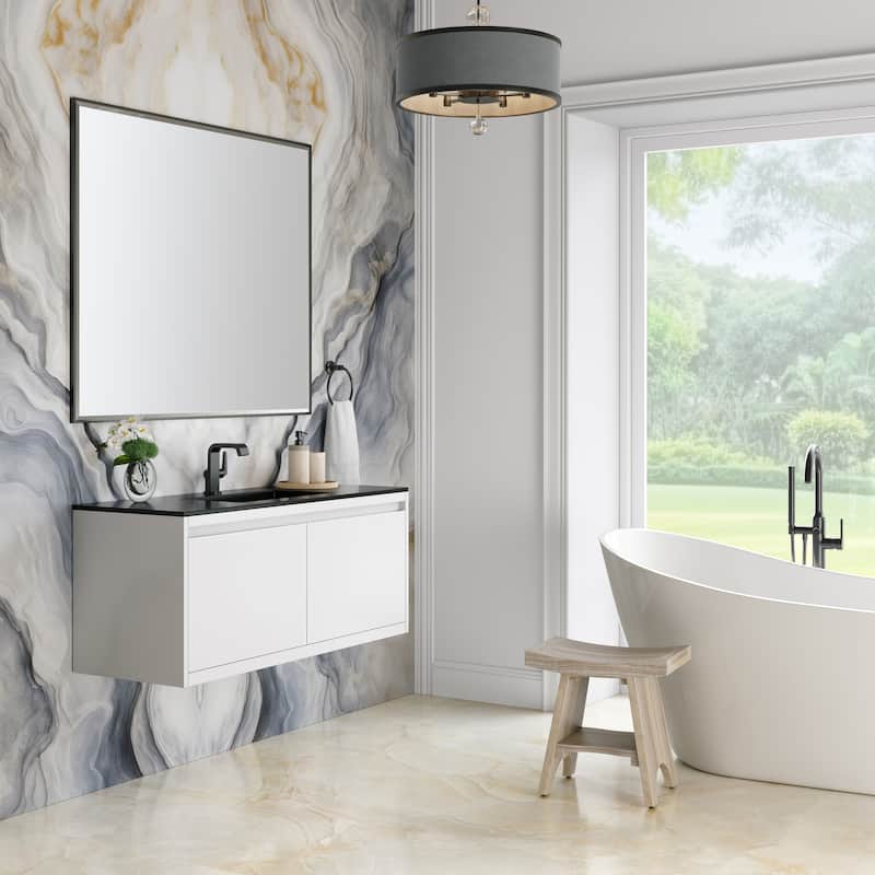 James Martin Vanities Mantova 47.3" Single Vanity Cabinet, Glossy White