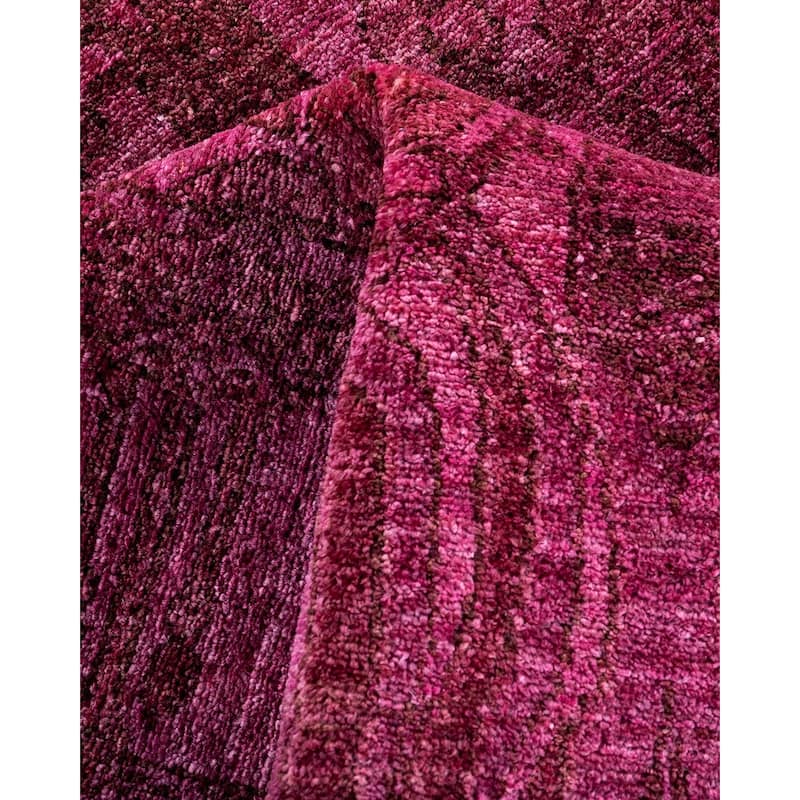 Contemporary Overdyed Wool Hand Knotted Area Rug - 6' 2" x 8' 10"