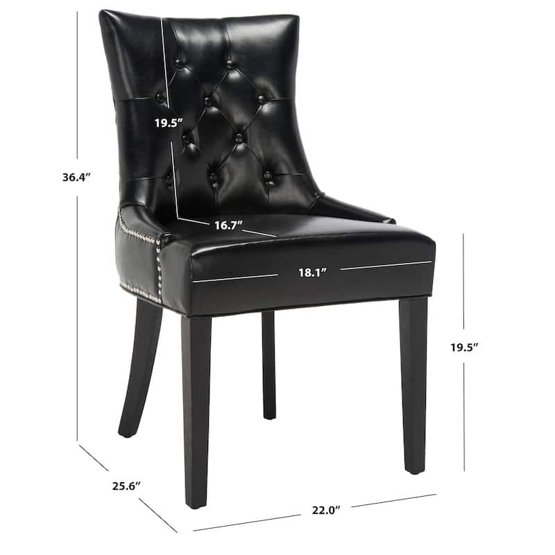 SAFAVIEH Chelsey Grey Ring Dining Chair (Set of 2) - 22" x 25.6" x 36.4" - 22"W x 25"D x 36"H