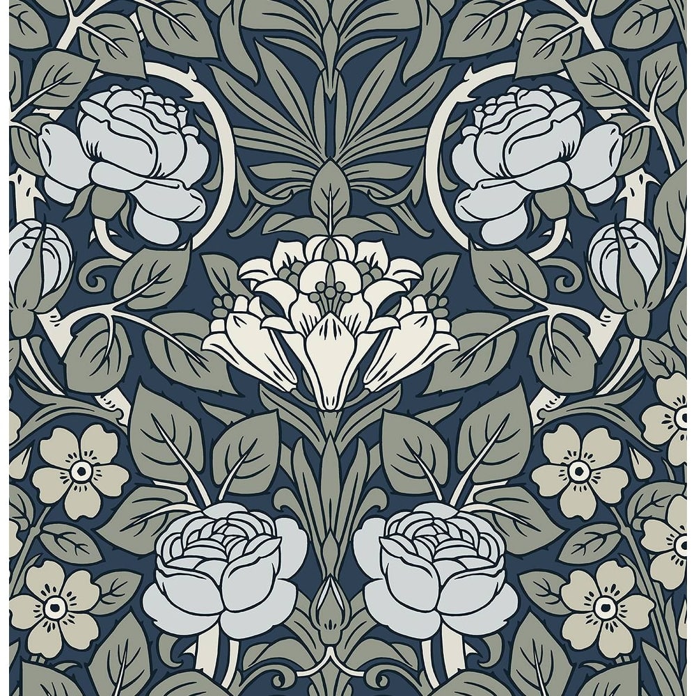 NextWall Vintage Rose Peel and Stick Wallpaper