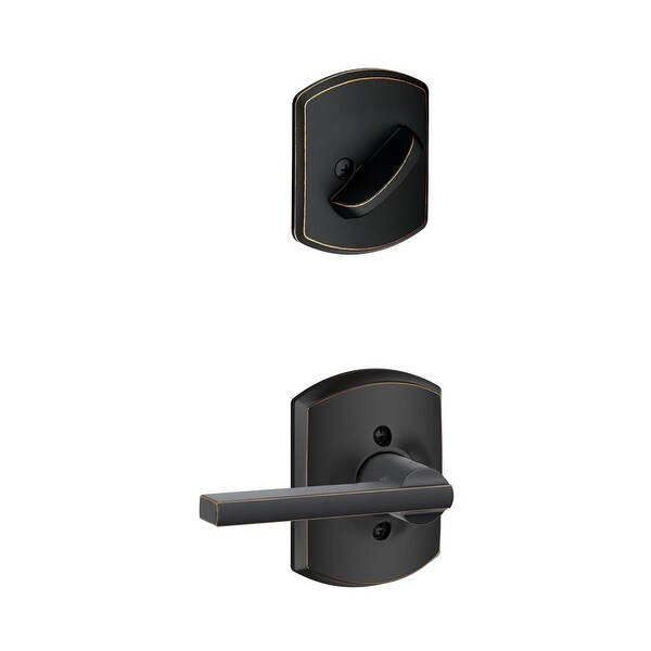 Schlage F59-LAT-GRW Latitude Single Cylinder Interior Pack with Decorative Greenwich Trim - Exterior Handleset Sold Separately