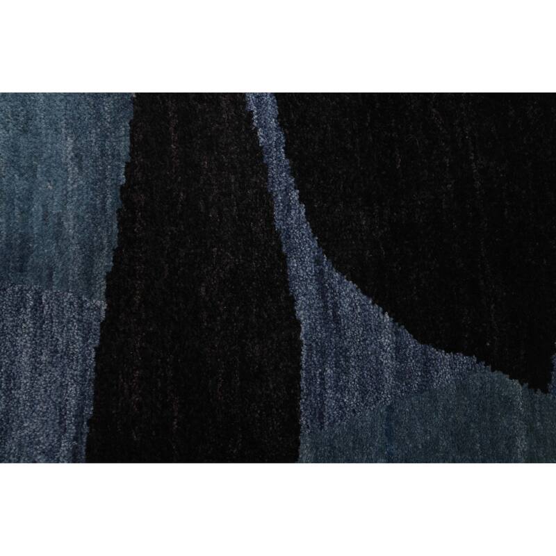 ECARPETGALLERY Hand-knotted Peshawar Ziegler Blue Wool Rug - 4'10 x 6'7