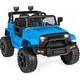 preview thumbnail 1 of 3, 12V Kids Ride On Truck with Remote Control, Spring Suspension - Light Blue - Light Blue