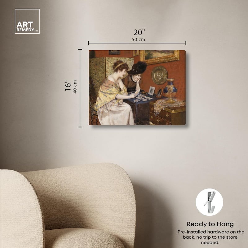 Reading the Cards Canvas by Art Remedy, Gallery Wrapped