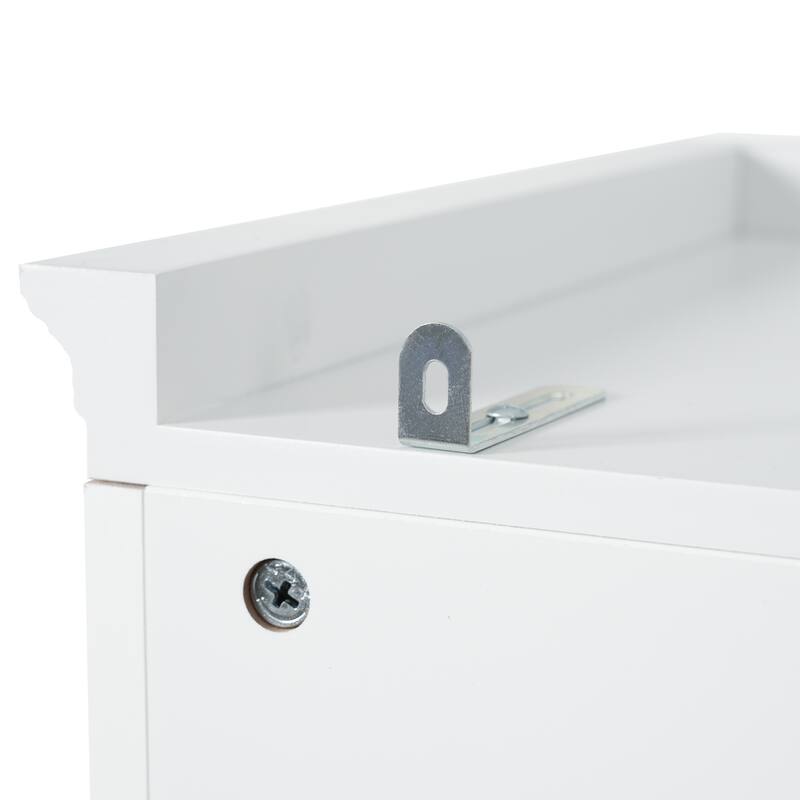 GDFStudio - Greystone 71"H Freestanding Bathroom Cabinet with Adjustable Shelves, Soft Close Doors & Drawer