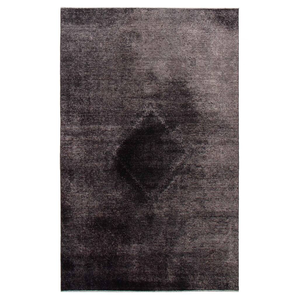 ECARPETGALLERY Hand-knotted Color Transition Black Wool Rug - 5'5 x 8'6