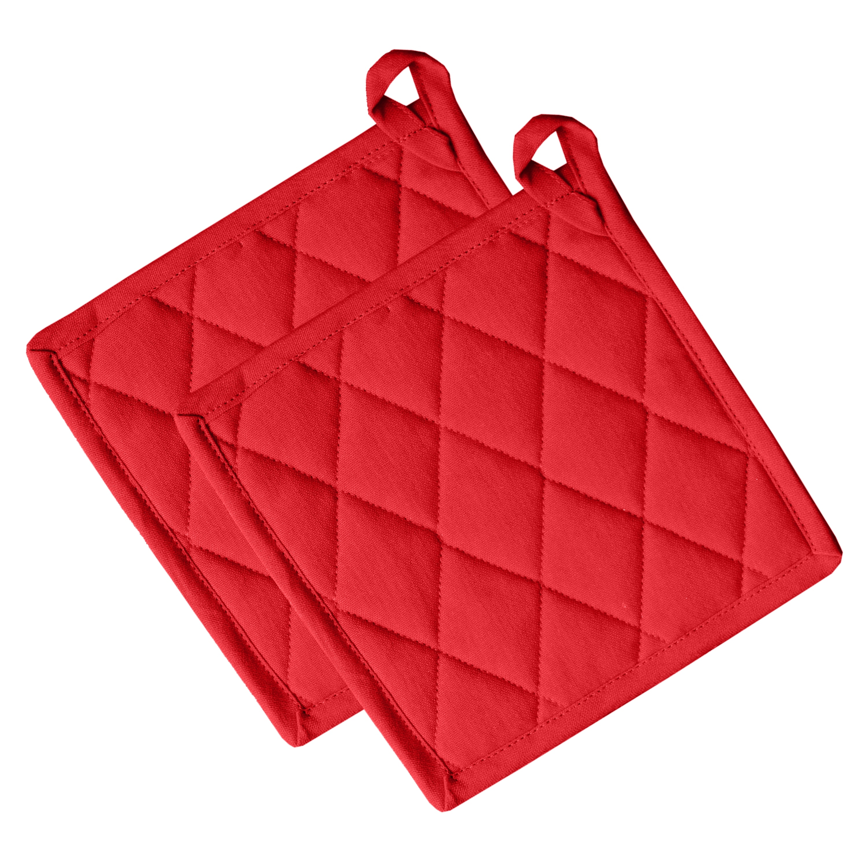 DII Red Terry Potholder (Set of 3) - Heat Resistant Cloth Pot