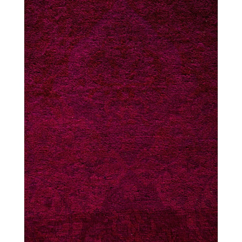 Overton Hand Knotted Wool Vintage Inspired Modern Contemporary Overdyed Pink Runner Rug - 2' 7" x 16' 1"
