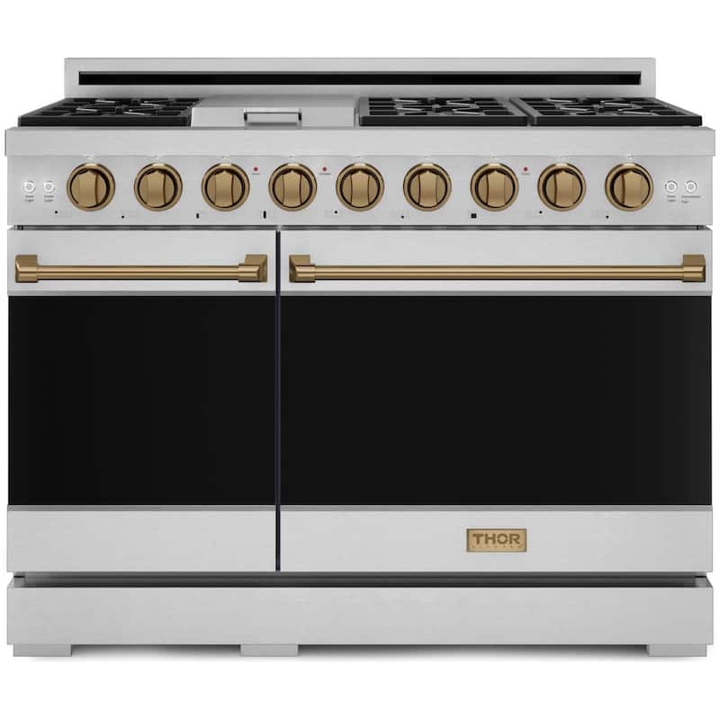 Thor Kitchen RSG48ELP Gordon Ramsay 6.8 Cu. Ft. Free Standing Gas - Stainless Steel / Bronze