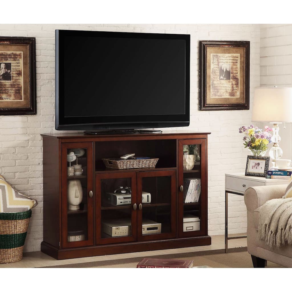 Convenience Concepts Summit Highboy 60" TV Stand with Storage Cabinets and Shelves