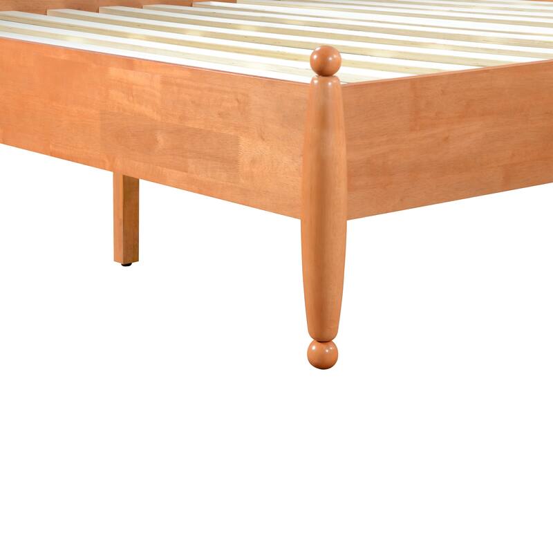 Christopher Knight Home - Classic Transitional Wooden Platform Bed with Curved Headboard