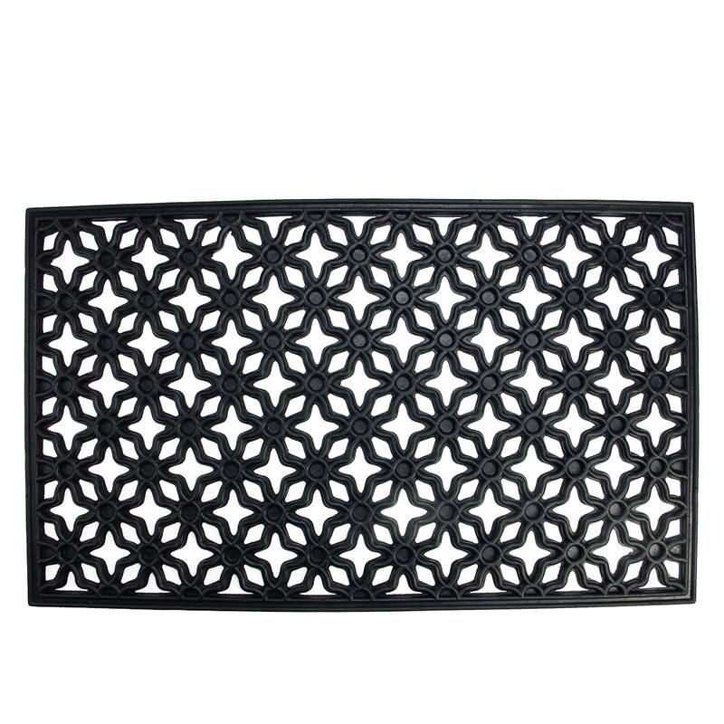Elegant Quatrefoil Rectangular Door Mat 30" x 18" - 0.25