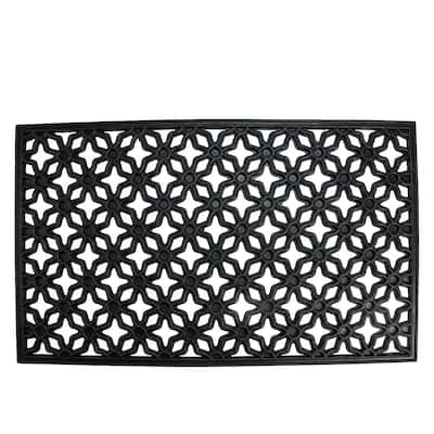 Elegant Quatrefoil Rectangular Door Mat 30" x 18" - 0.25