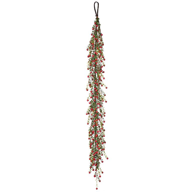 48" Mini Wild Cranberry Leaf Garland