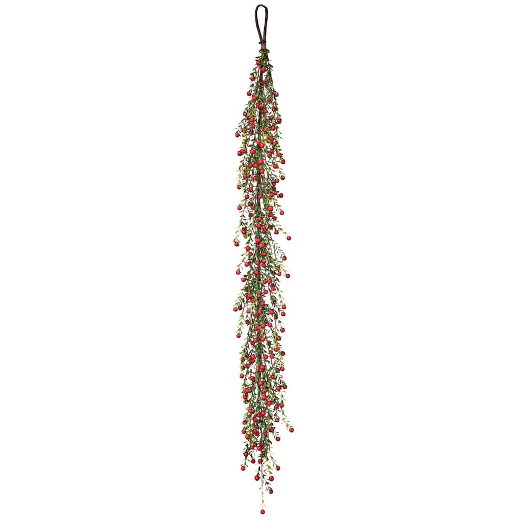 48" Mini Wild Cranberry Leaf Garland
