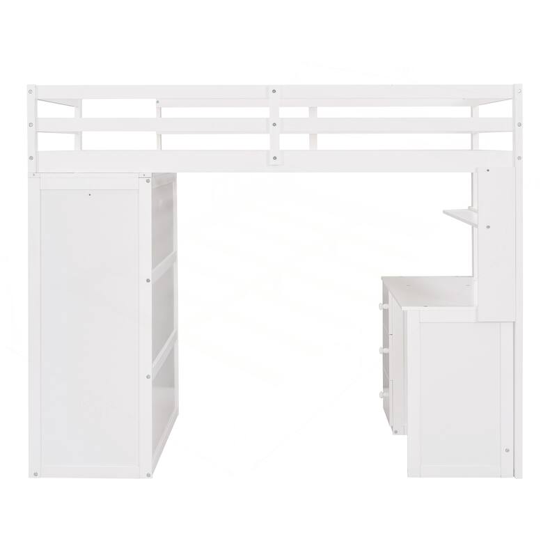 Versatile Twin Loft Bed with Multiple Functions for Space Optimization