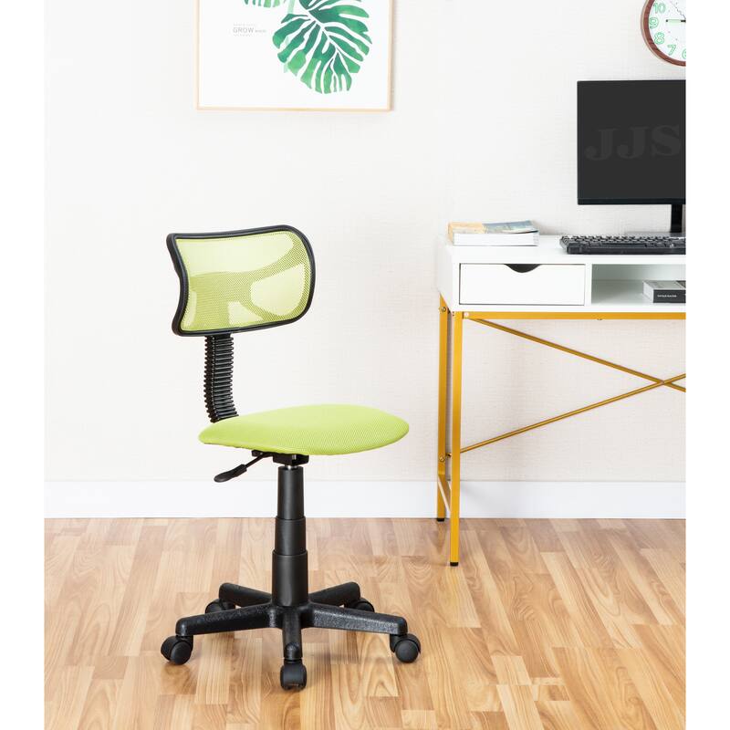 JJS Kids' Height-adjustable Mesh-back Rolling Swivel Task Chair