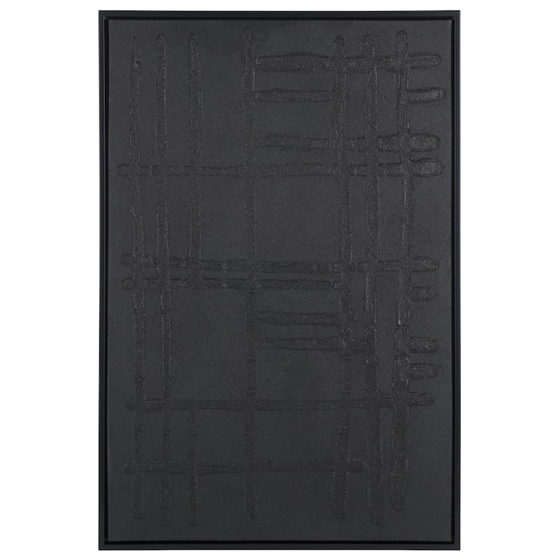 SAFAVIEH Home Soho Streets 24W x 36L-inch Black Framed Wall Art