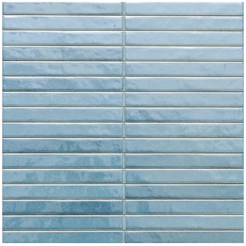 Castilla 14x14 Glossy Porcelain Textured Ribbed Tile - Wall, Backsplash