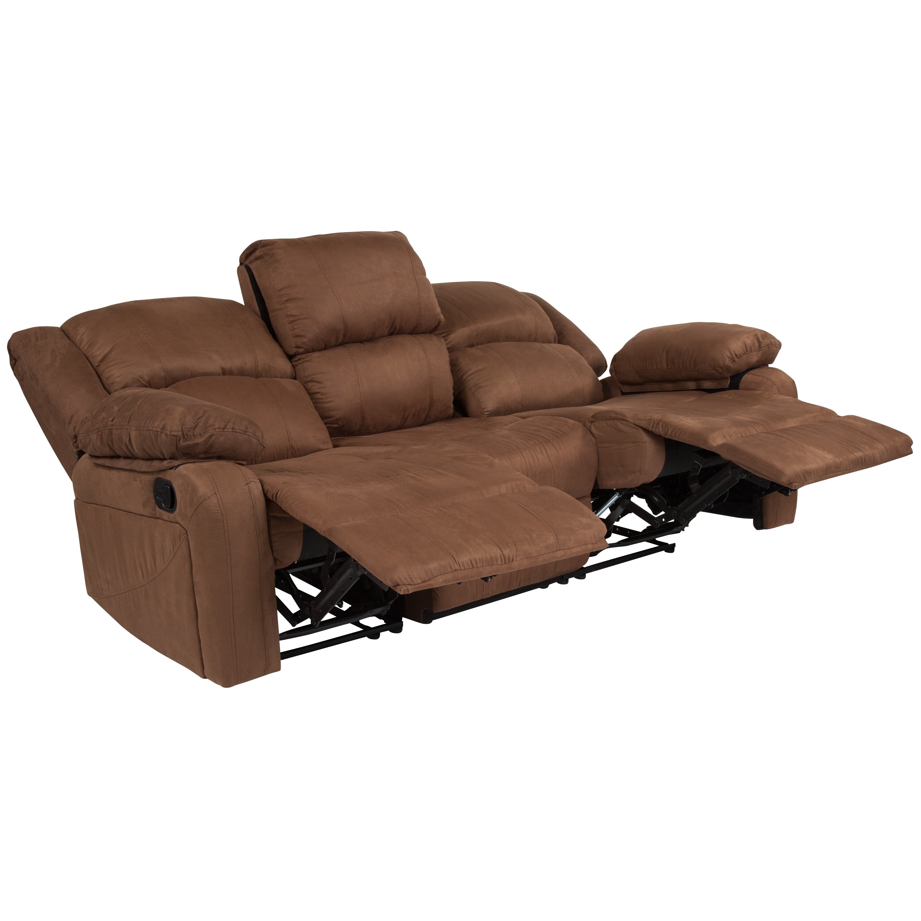 Harmony Series Leathersoft Sofa With Two Built In Recliners Overstock 27976320