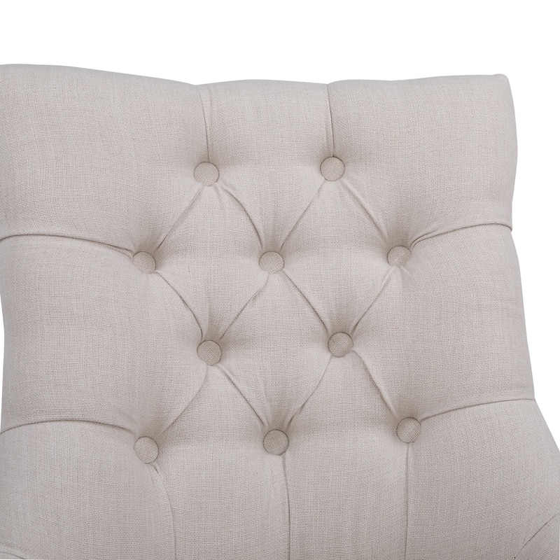 Grandview Tufted Upholstered Linen Fabric Dining Chair
