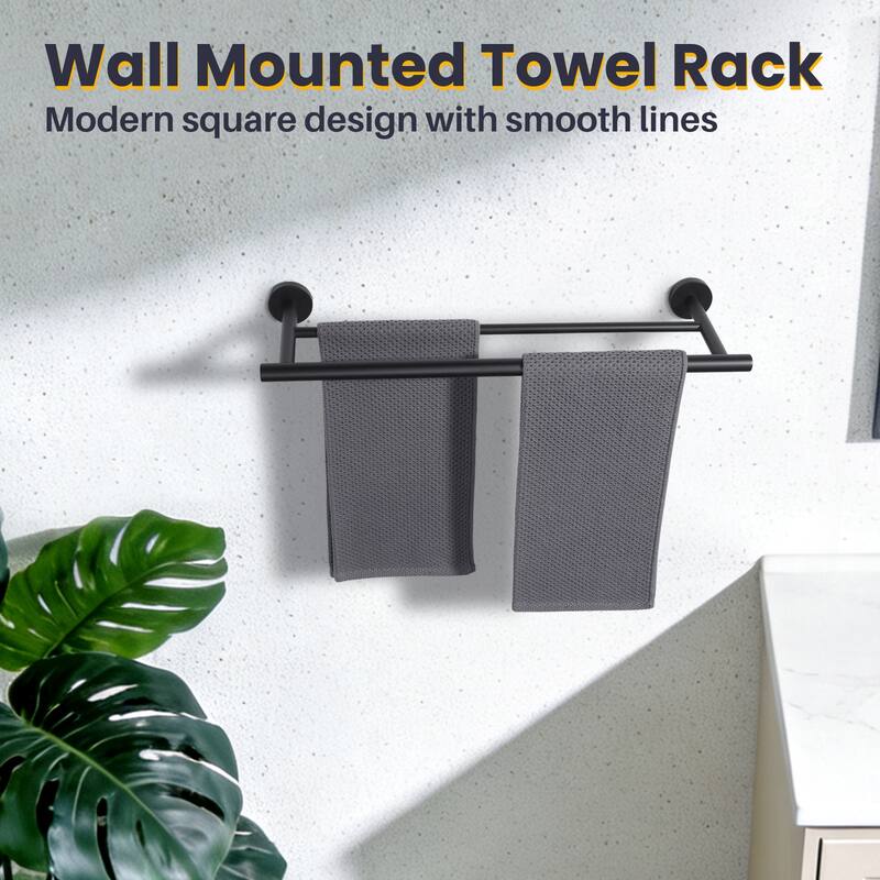 WOWOW Wall Mounted Stainless Steel Double Towel Bar