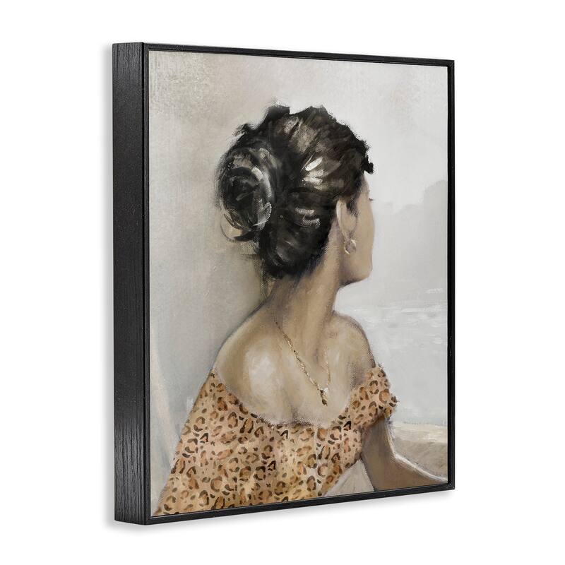 Stupell Woman Looking Away Portrait Framed Giclee Art Design By E. Anthony Orme