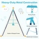 preview thumbnail 17 of 16, Gymax Toddler Swing Heavy Duty Metal Swing Set w/ A Frame Adjustable