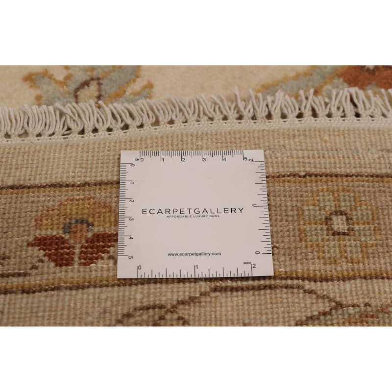 ECARPETGALLERY Hand-knotted Jamshidpour Cream Wool Rug - 6' 6" x 7' 11"