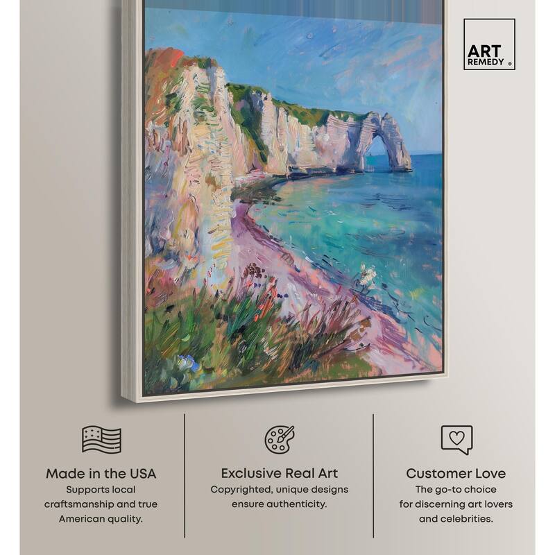 Cliffs of Etretat Canvas by Art Remedy