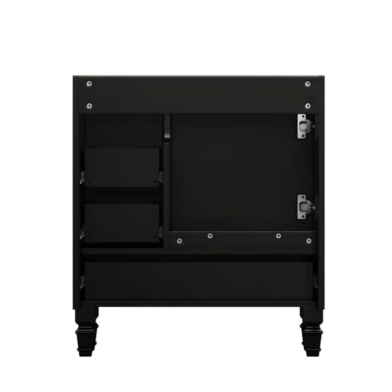 30" Bathroom Vanity Abundant Storage Cabinet -1 Soft Close Doors and 3 Drawer