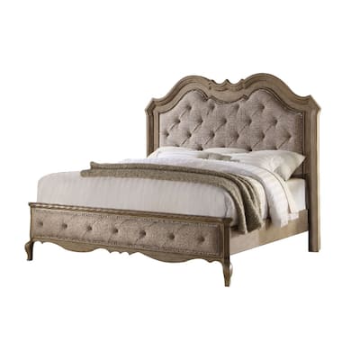 Sophisticated Contemporary Style Queen Size Bed, Brown