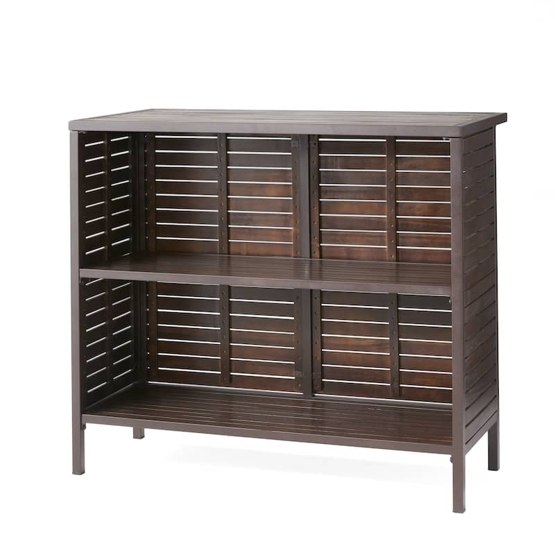 Milos Outdoor Acacia Wood Bar Table by Christopher Knight Home - N/A