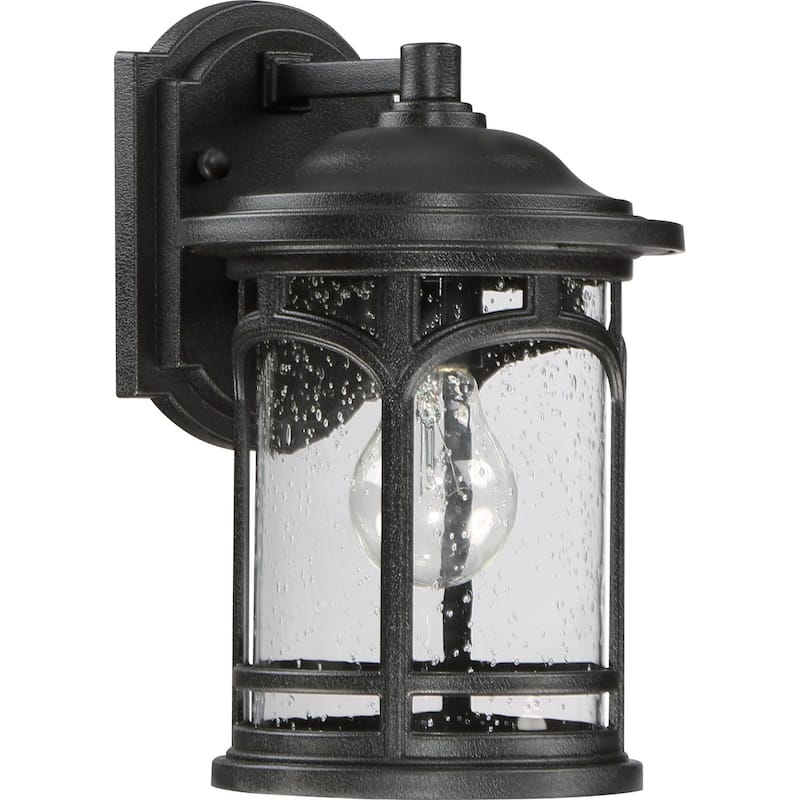 Roseto Clinton Single Light 11" Tall Outdoor Wall Sconce with a Glass