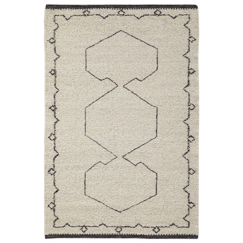 Terra by Obeetee Farah Course White Rug - Lavender/Ivory - 2' x 3'