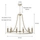 preview thumbnail 9 of 24, Acroma 12-light Farmhouse Modern Wagon Wheel Chandelier Candle Dining Room Lighting - 34''