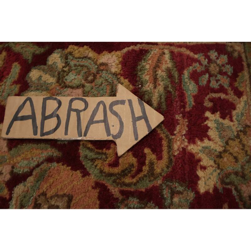 Hand Knotted Oriental 100% Wool Carpet Traditional Floral Red Agra Area Rug - 4' 1'' X 3' 11''