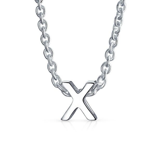 Dainty Letter Tiny Alphabet Initial Necklace For Women Teens Girls Child 925 Sterling Silver Heart Initial Necklace White Gold Plated Silver Heart Initial Necklace For Women Girls Kids Necklaces
