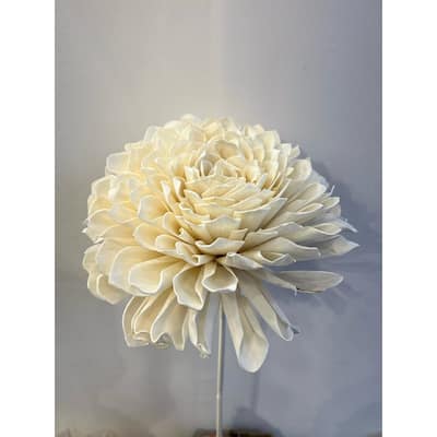 Shola Dahlia Floral Artificial Stem Spray - 39.5" - Beige