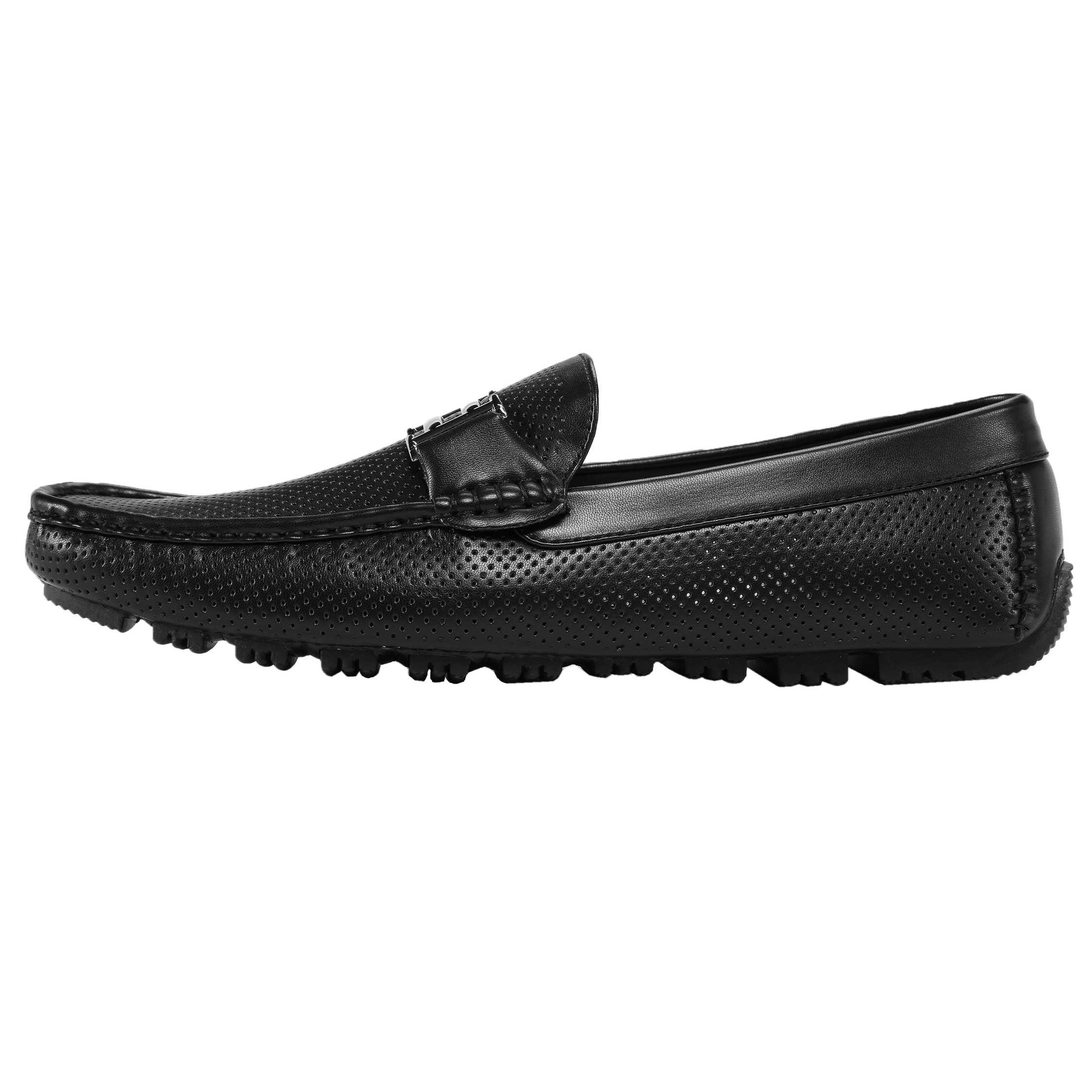 black moccasin loafers