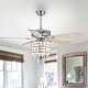 preview thumbnail 1 of 9, SAFAVIEH Lighting Fint 52-Inch LED Iron Home Accent, Chrome - 52" W x 52" L x 21.25"-26.25" H 52" W x 52" L x 21.25"-26.25" H - Chrome - Remote
