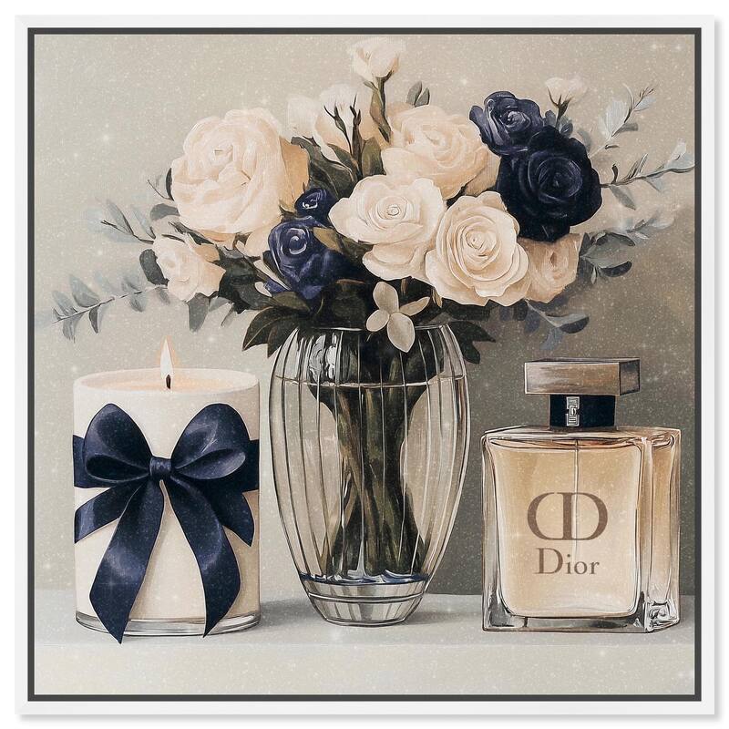Ivory Perfume Flowers in Vase Canvas by Art Remedy - White - 12" x 12"