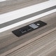 preview thumbnail 10 of 10, Metal Queen Bed Frame with Trundle and Socket - White
