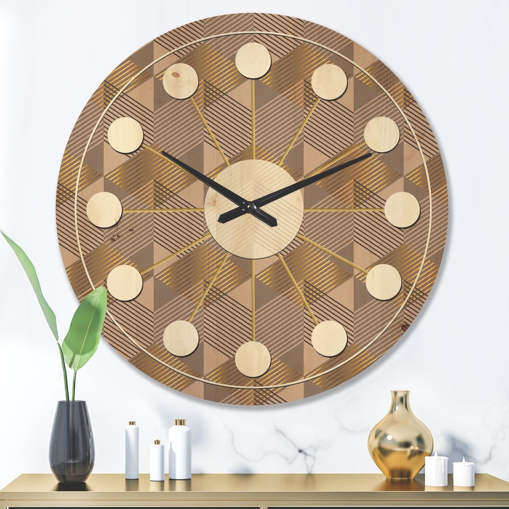 Details about   Mid-Century Modern Clock Minimalist Wall Decor Contemporary Bronze Accent 